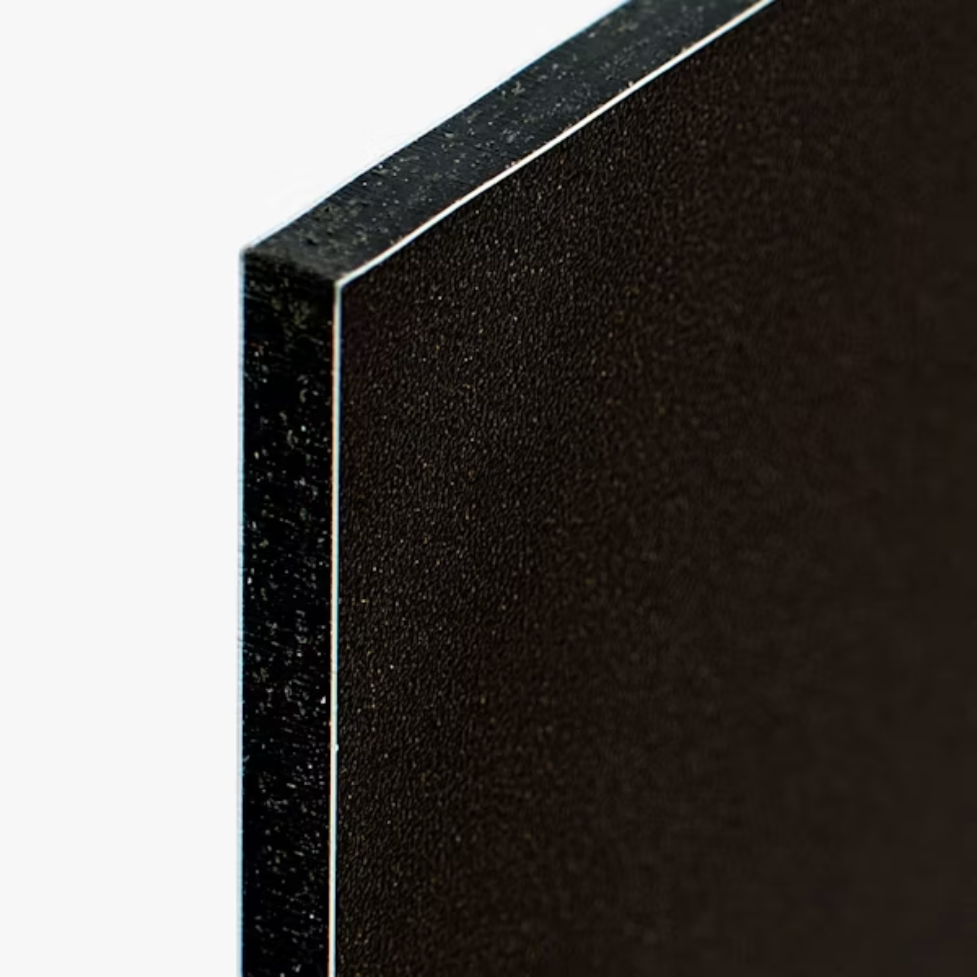 Close-up of the double aluminum board and solid plastic core