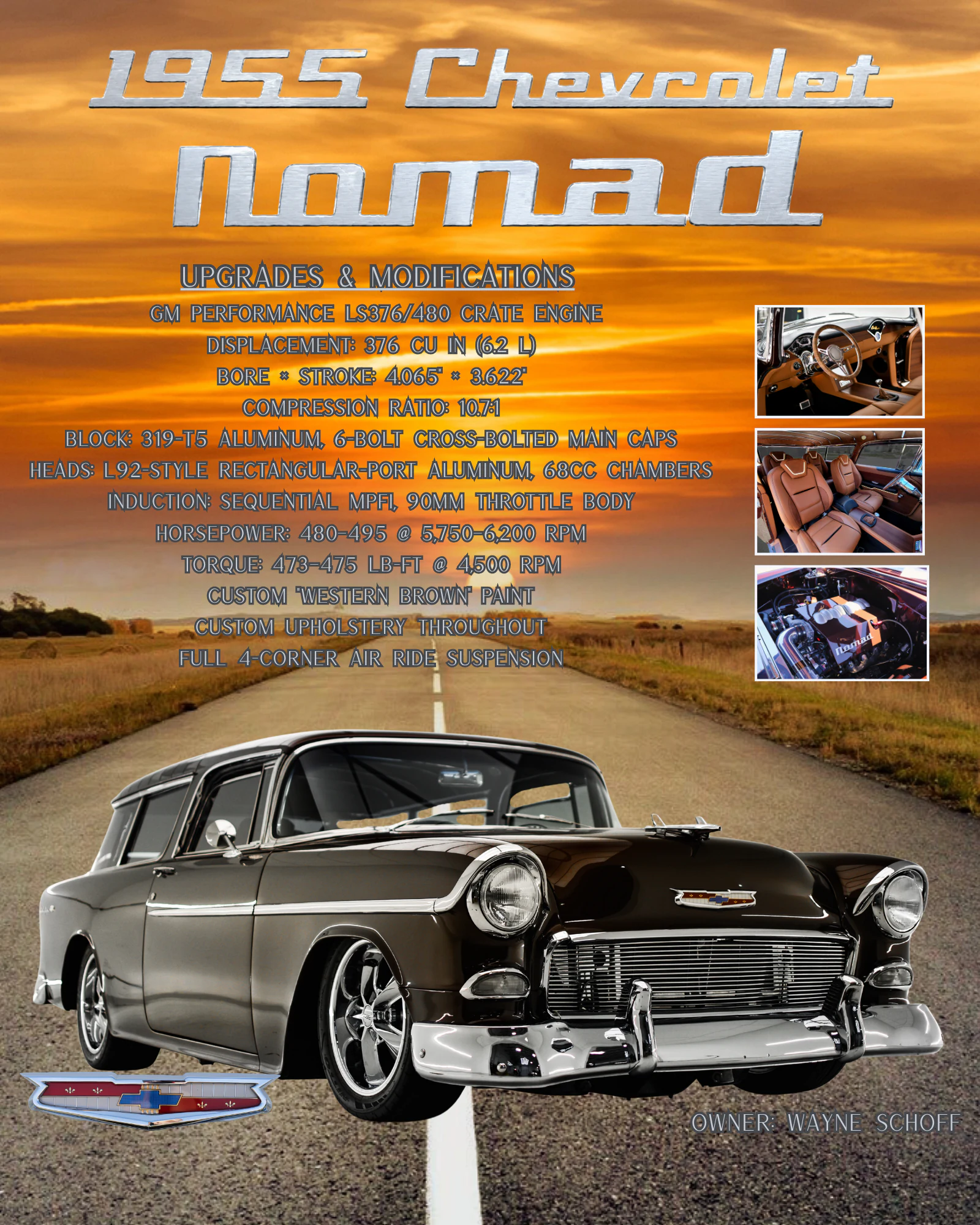 Wayne Schoff February 2026 Customer Masterpiece of the Month custom car show board