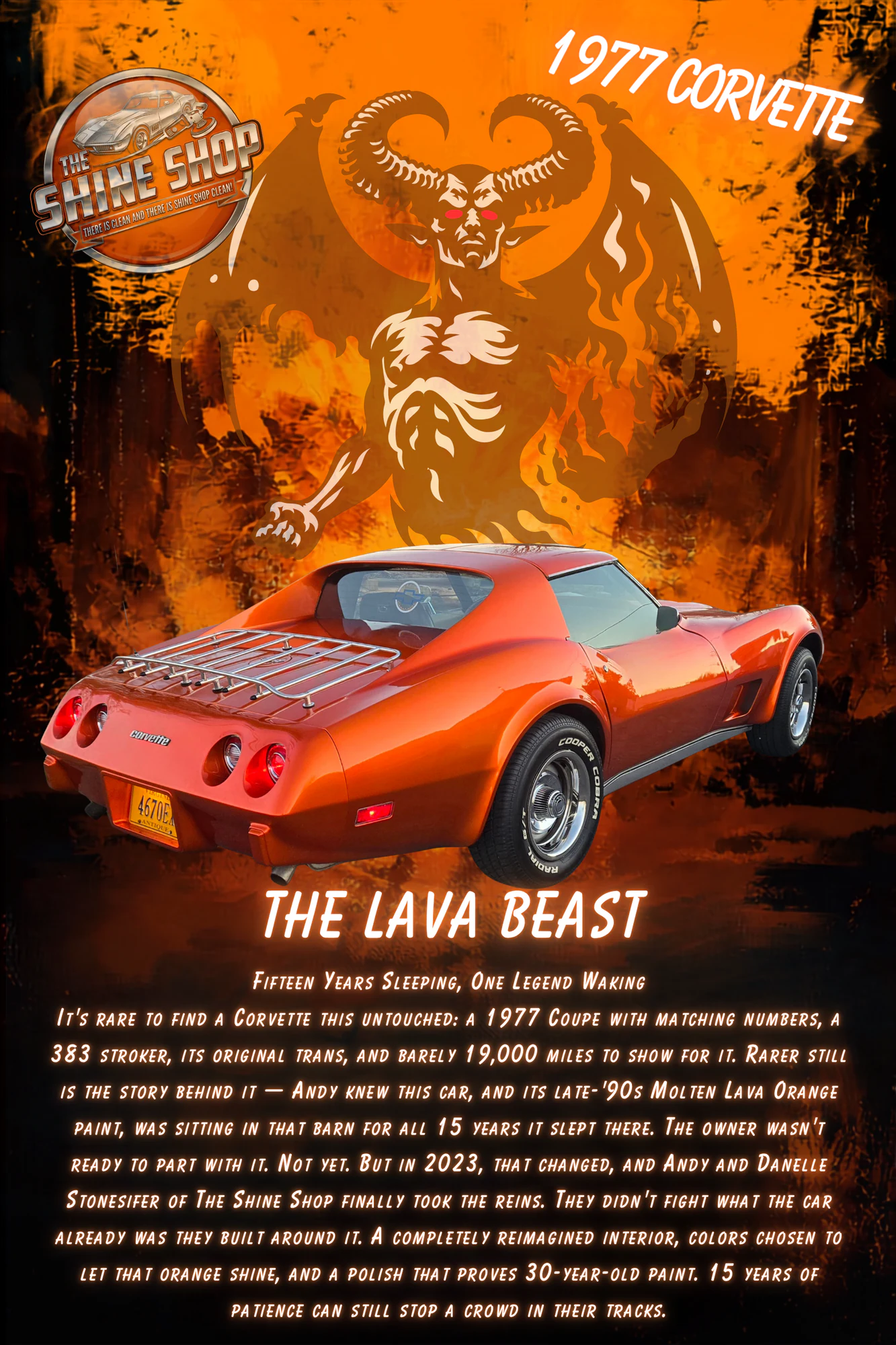 Andy Stonesiefer June 2026 Customer Masterpiece of the Month custom car show board
