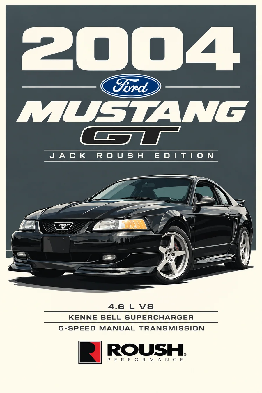 2004 Ford Mustang GT custom automotive artwork available from American Car Art on Etsy