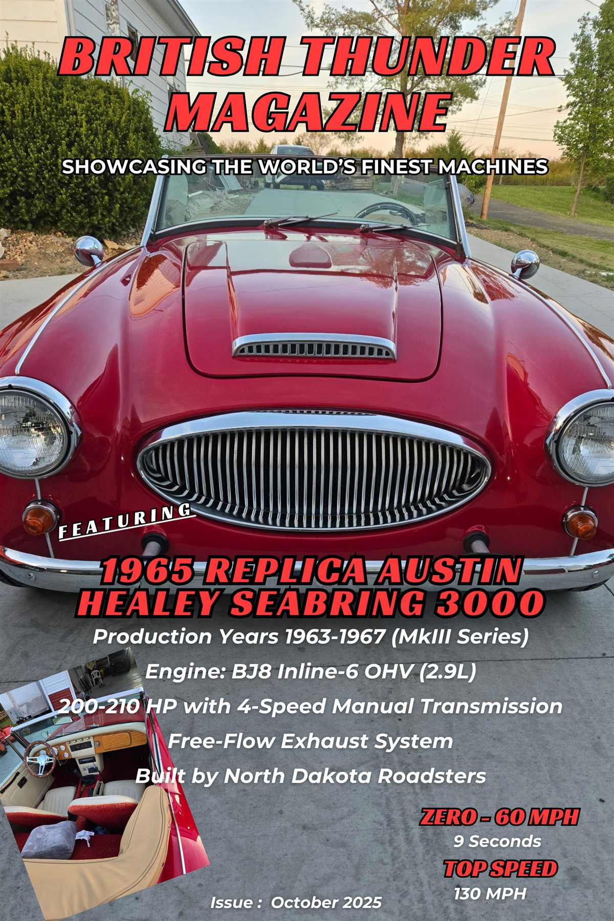 Austin Healey 2025 The Celebrity custom car show board design
