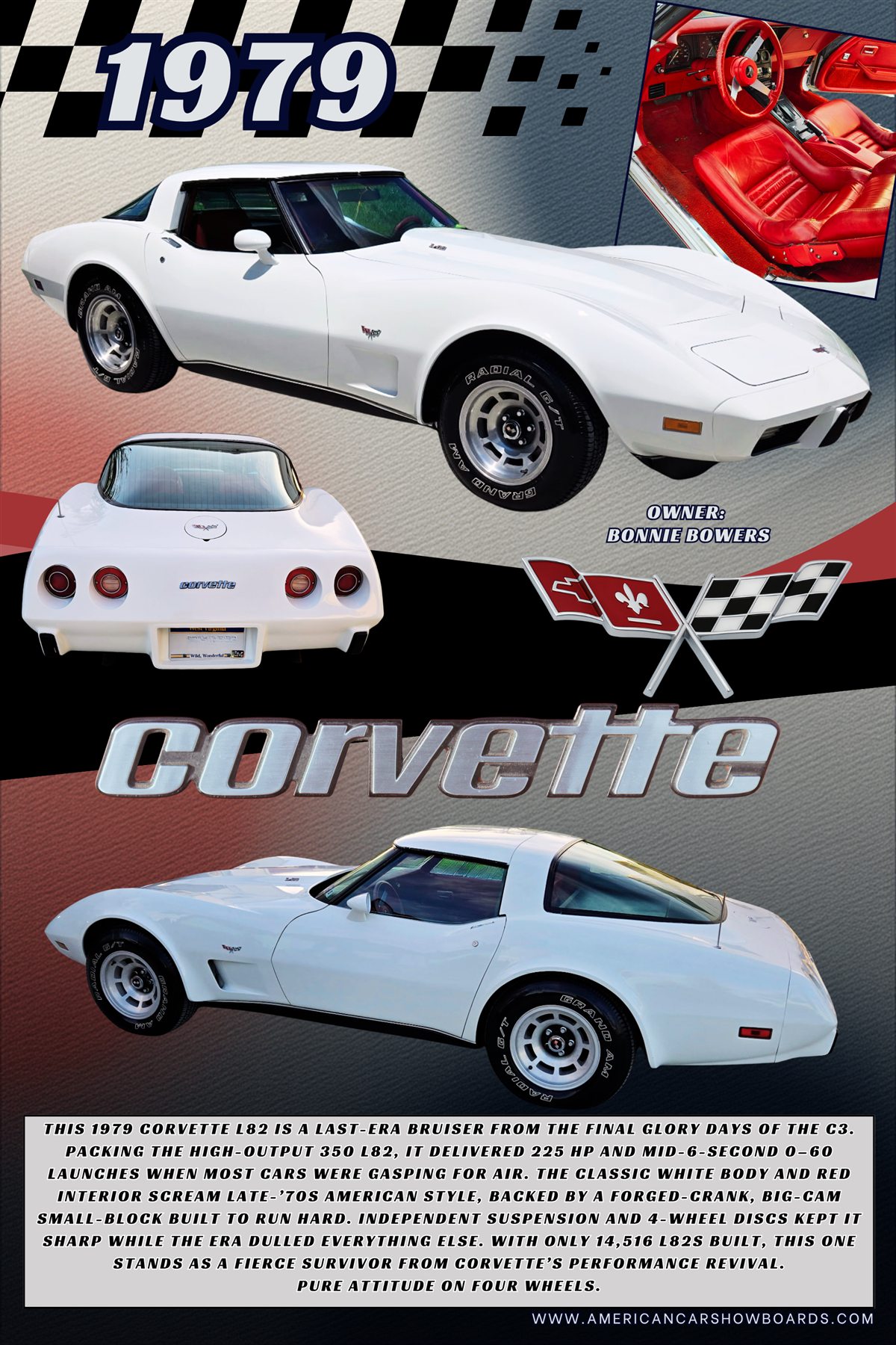 Bonnie Bowers 2025 The Storm custom car show board design