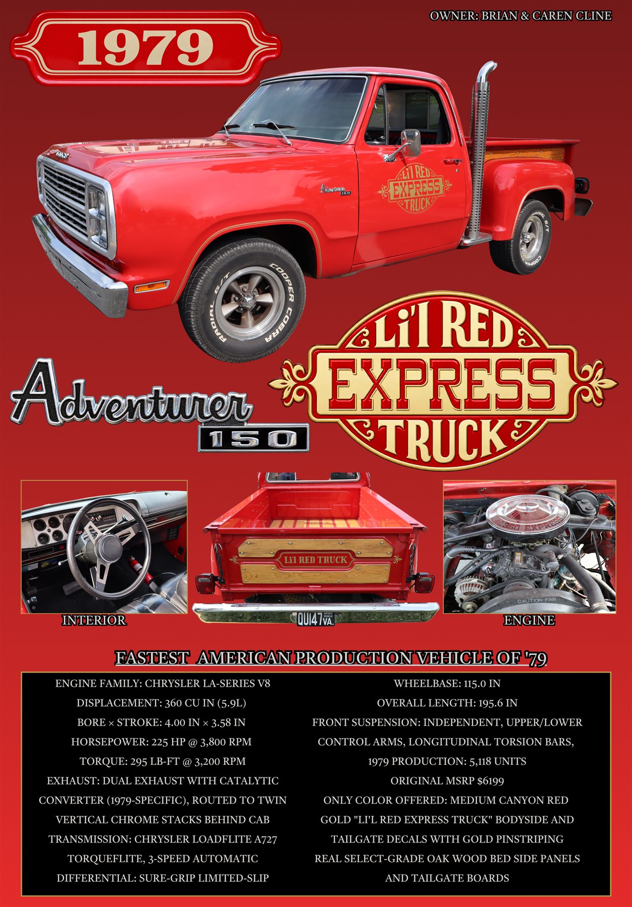 Brian Cline The Total Custom custom car show board design