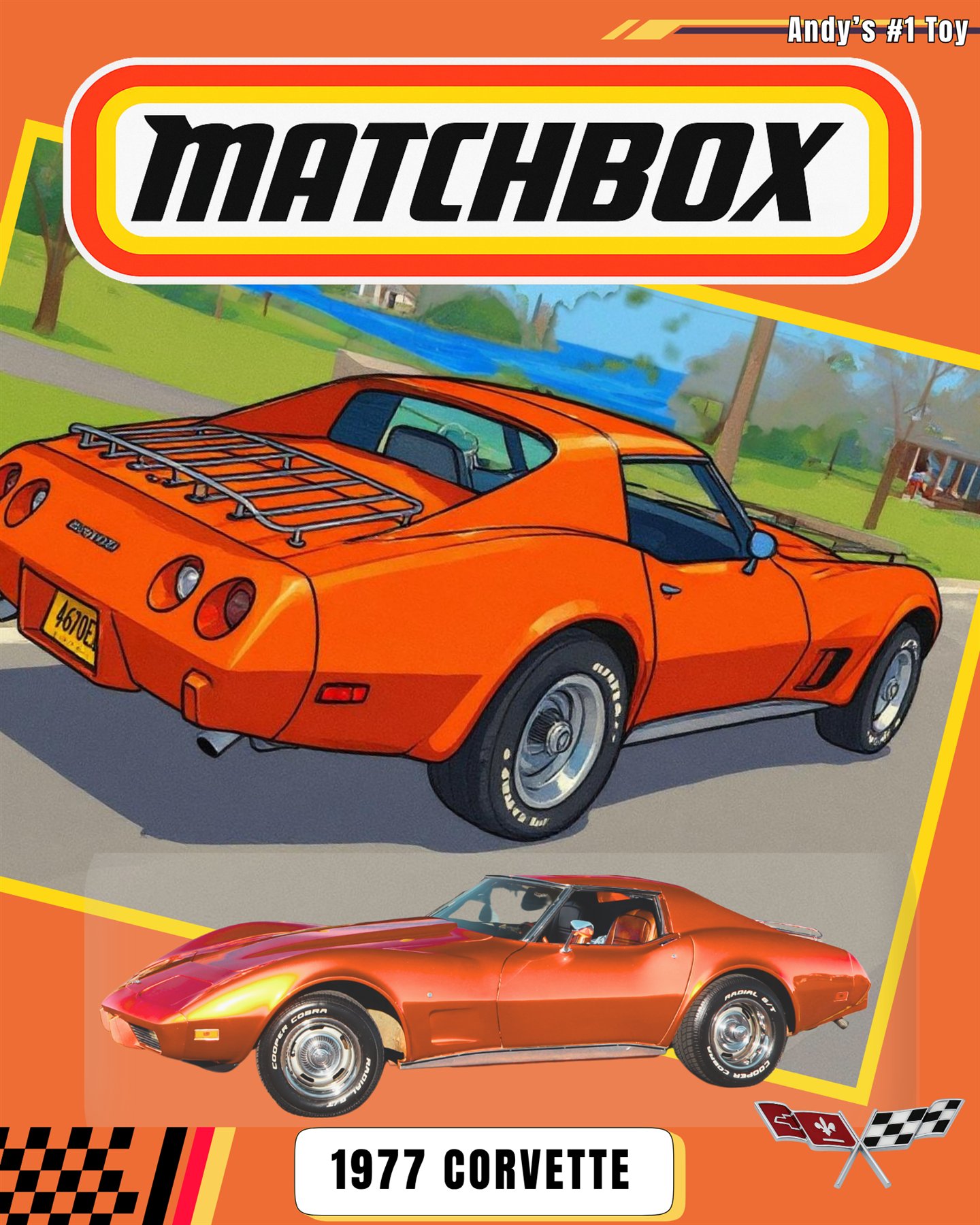 1977 Corvette — Matchbox Edition The Toy custom car show board design
