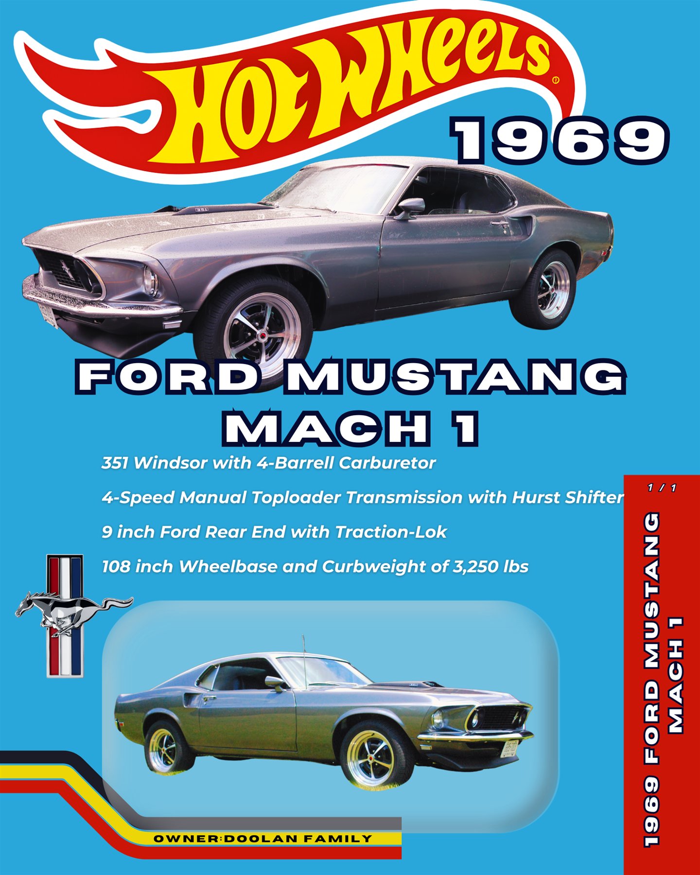 Doolan — 1969 Mustang Mach 1 The Toy custom car show board design