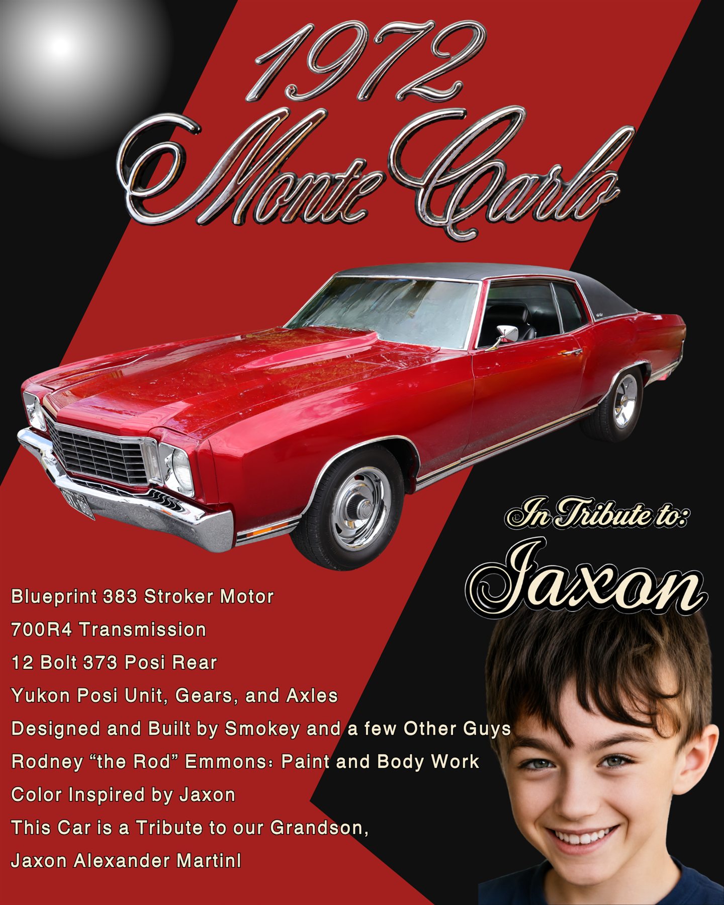 Dwayne Hall 2026 The Stinger custom car show board design