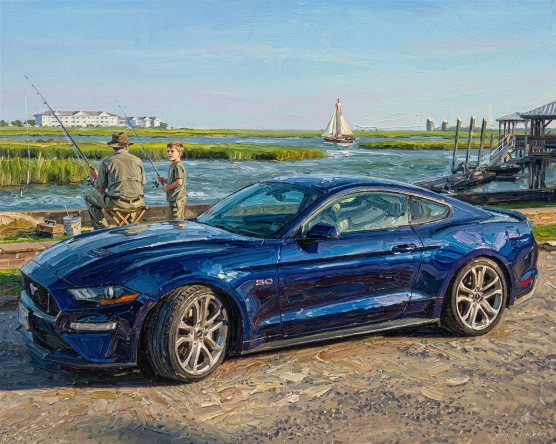 Elmer Puffinberger Oil Based Masterpieces custom car show board design