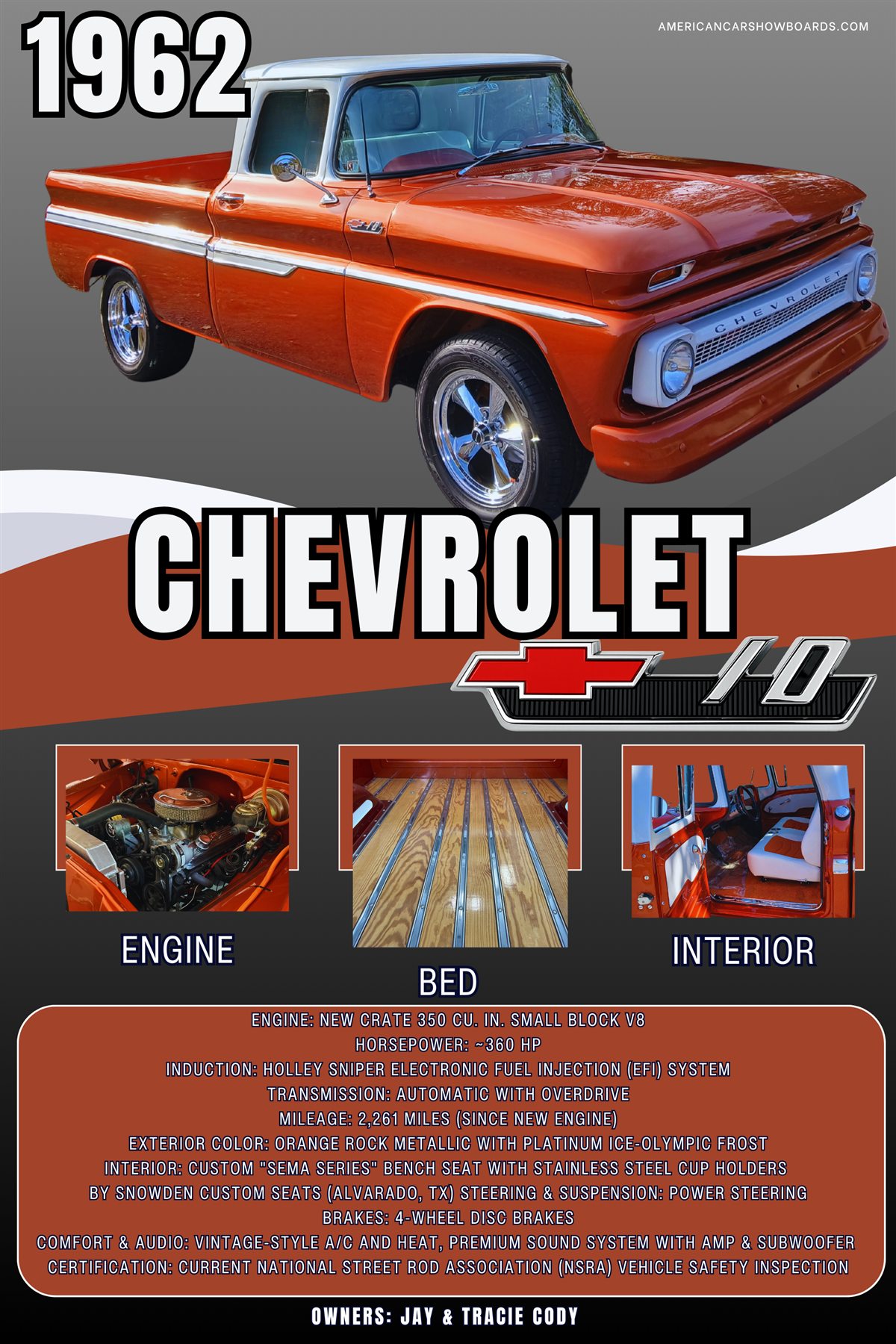 Jay Cody 2026 The Classic custom car show board design