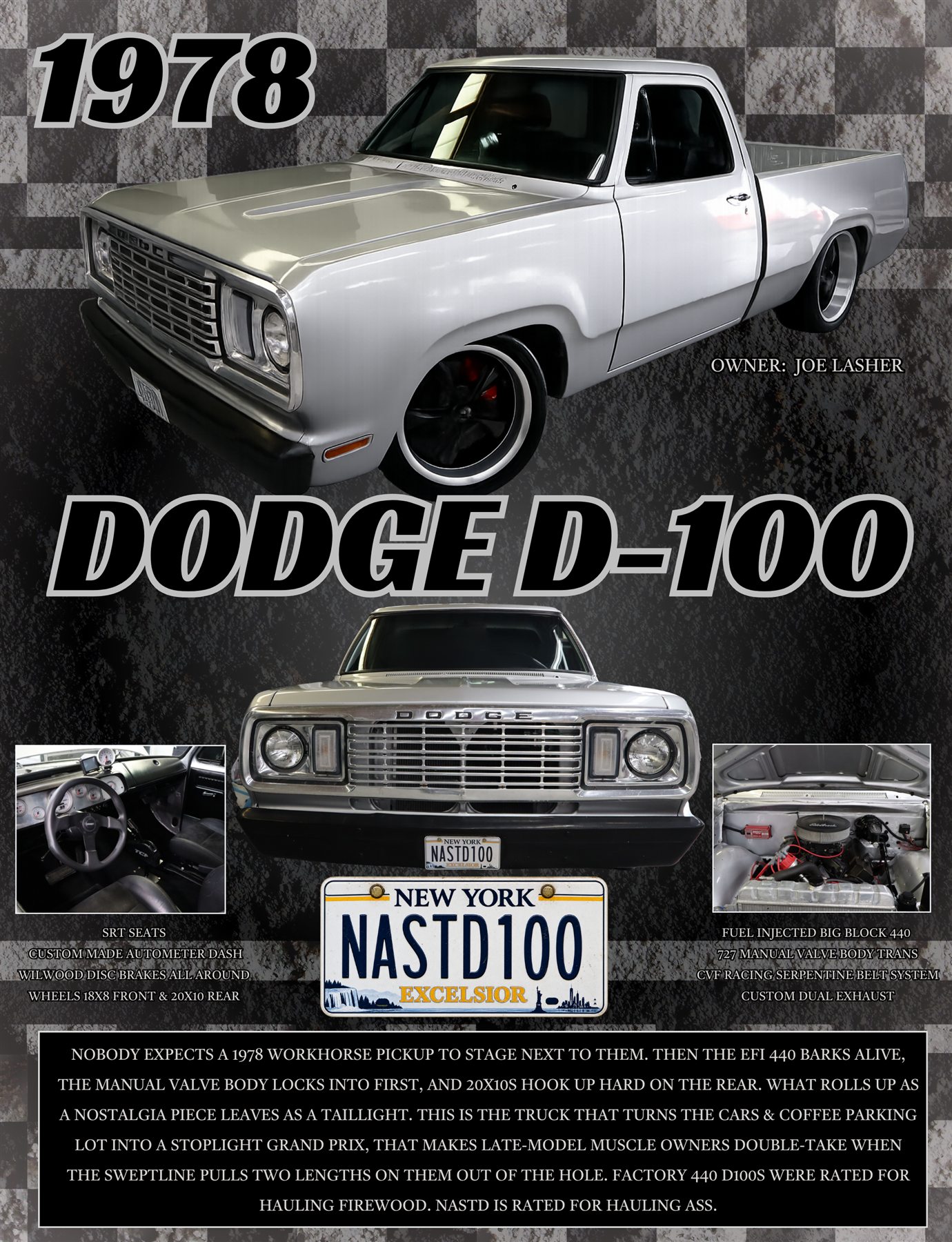 Joe Lasher The Total Custom custom car show board design
