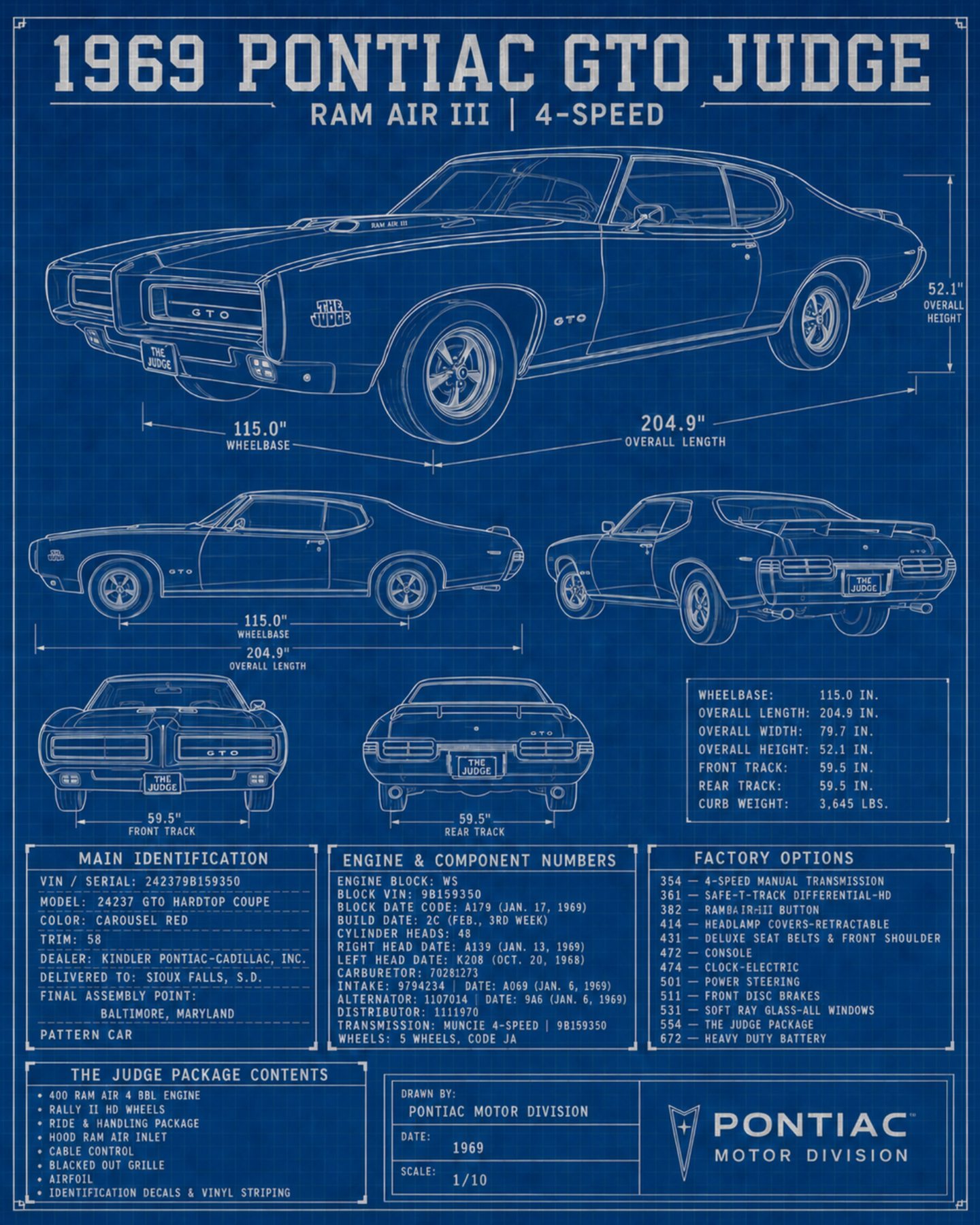 Lee Weber 2026 The Blueprint custom car show board design