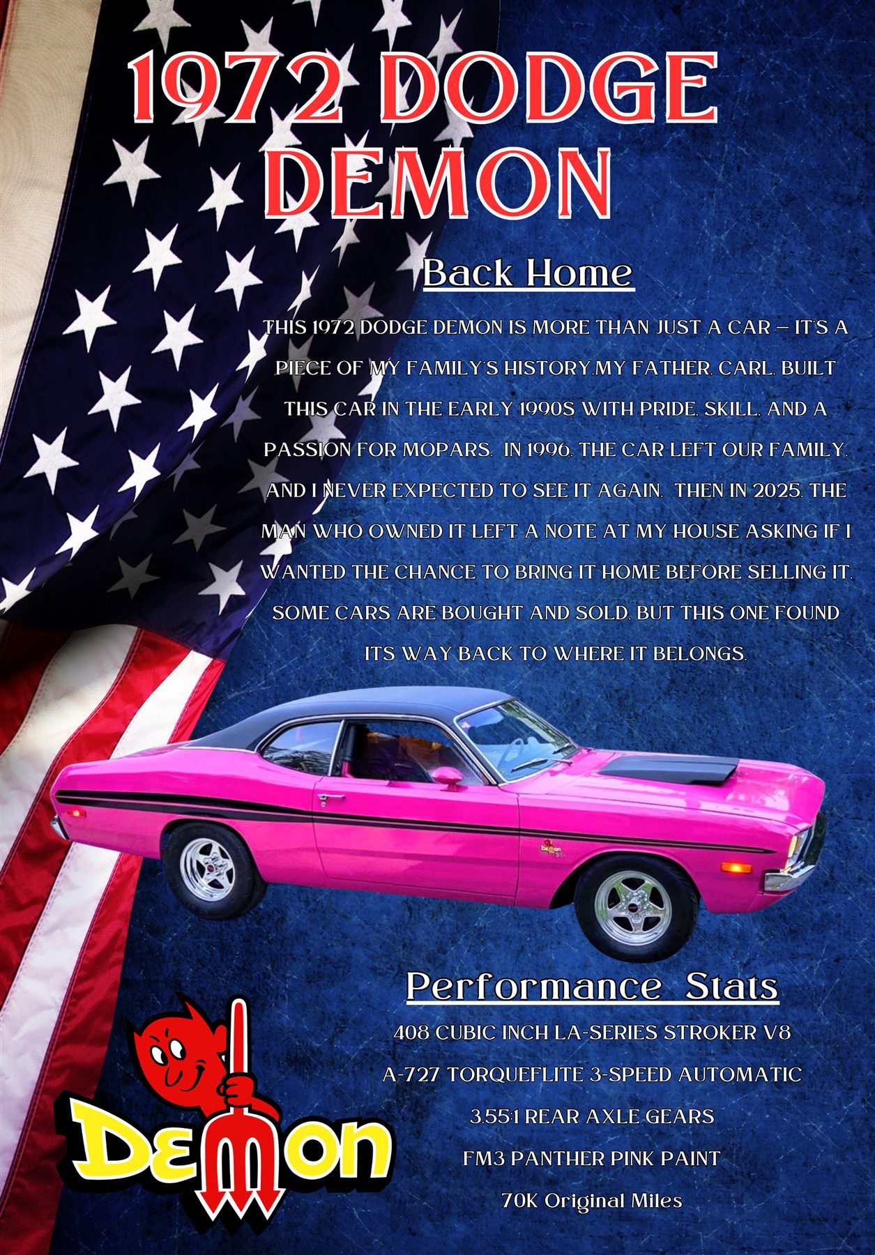 Robert Rieger 2026 The Storm custom car show board design