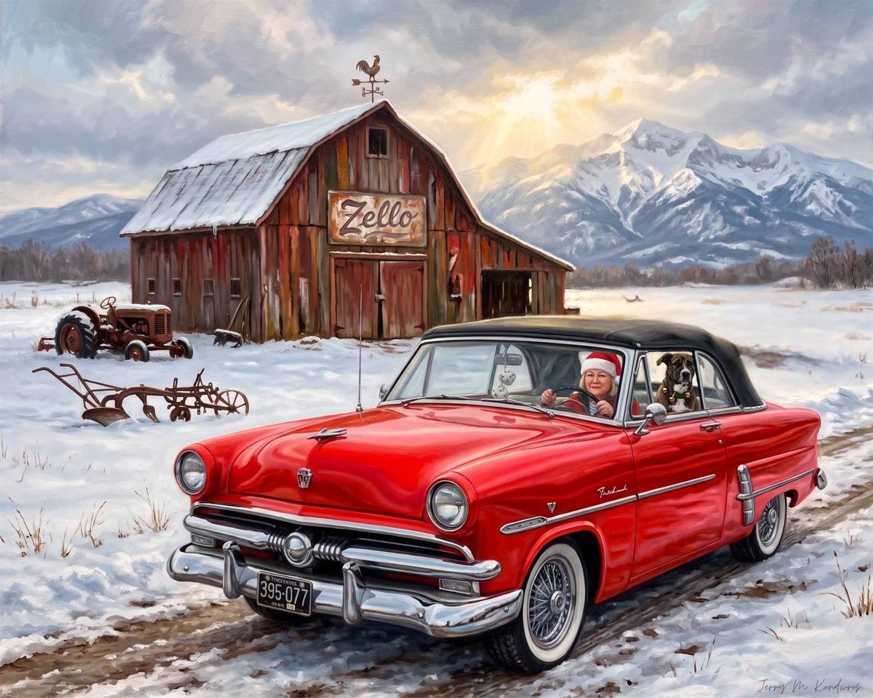 Zello — Winter Barn Oil Based Masterpieces custom car show board design