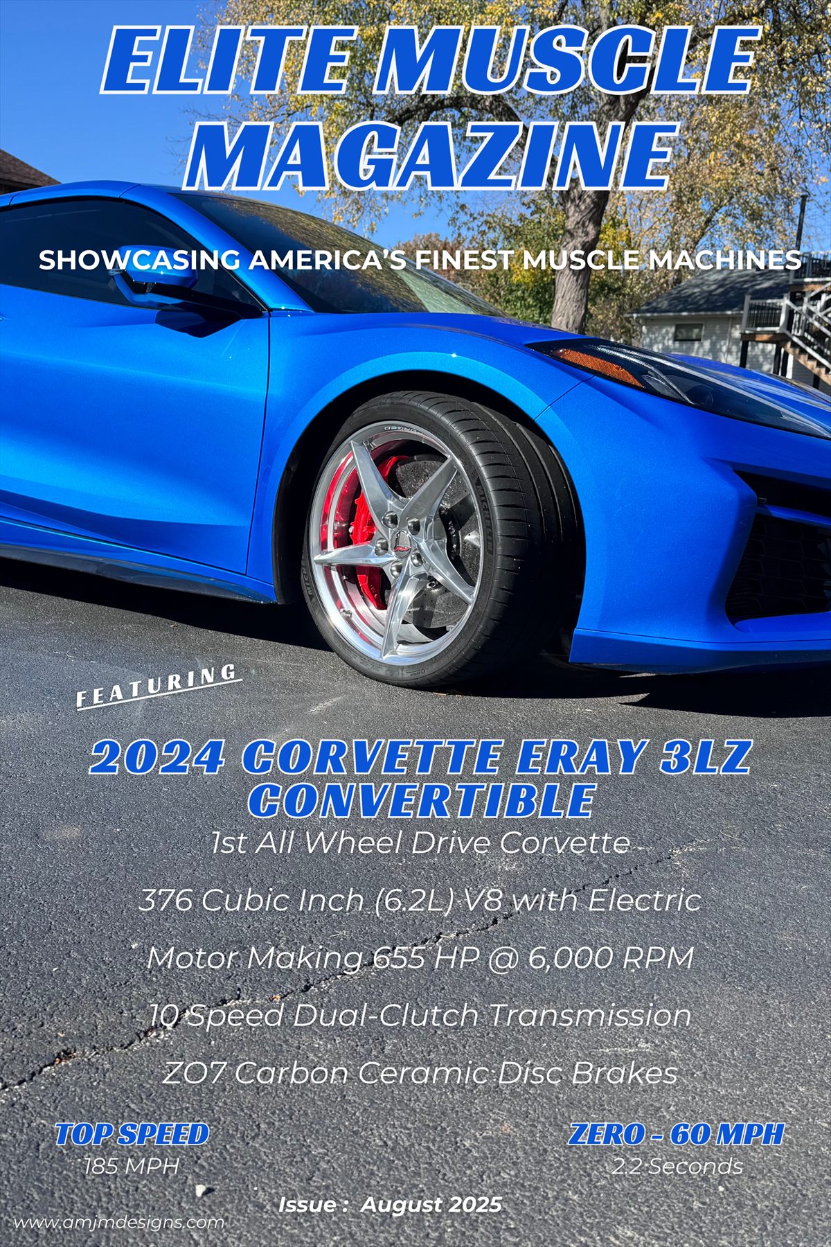 The Celebrity custom car show board design for a featured vehicle