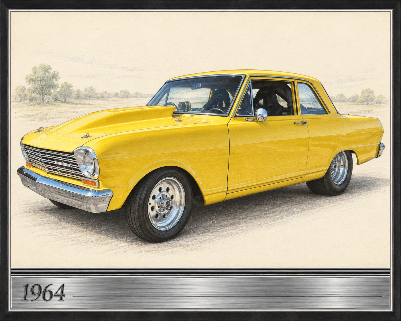 1964 Chevrolet Nova The Sketchbook custom car show board design